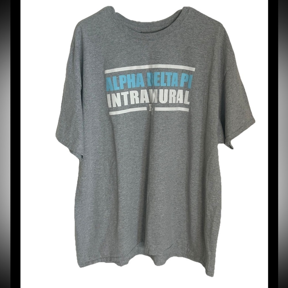 Alpha Delta Pi Shirt 77 Gray Light Blue Size 2XL (0312)